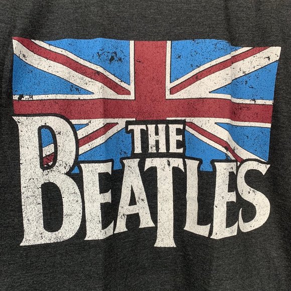 The Beatles Union Jack Black Tshirt 2016 Apple Corps Ltd Size Medium - Picture 3 of 4